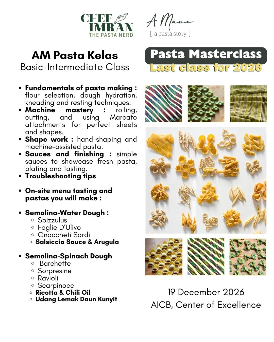 Pasta Masterclass: Kuala Lumpur